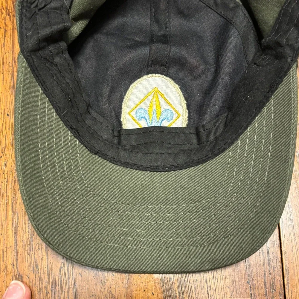 Webelos Cap Olive Green Plaid Boy Scouts of America Uniform Hat MD/LG